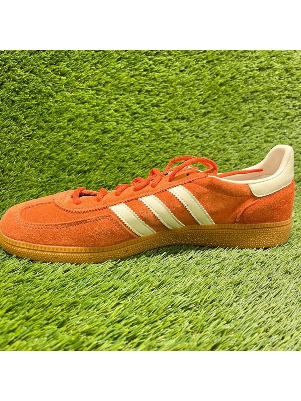Adidas Handball Spezial Mens Size 11.5 Orange Athletic Running Shoes Sneakers